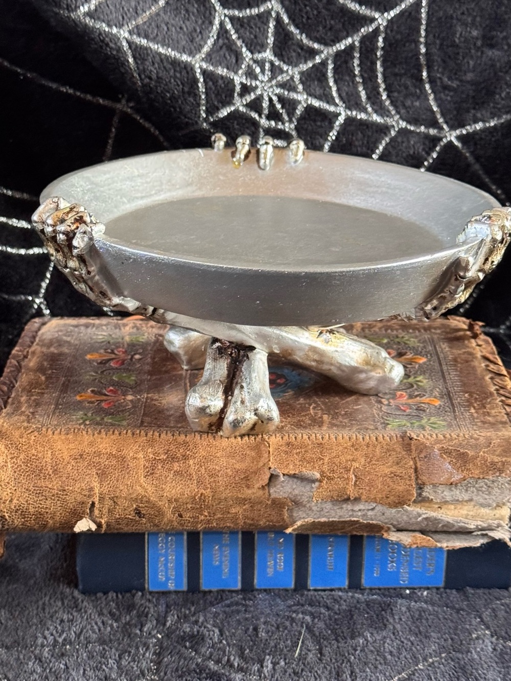 Skeleton Fingers Pedestal Bowl